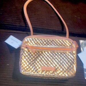 Vera Bradley Iconic RFID Little Crossbody in Metallic Rose Gold Crossbody